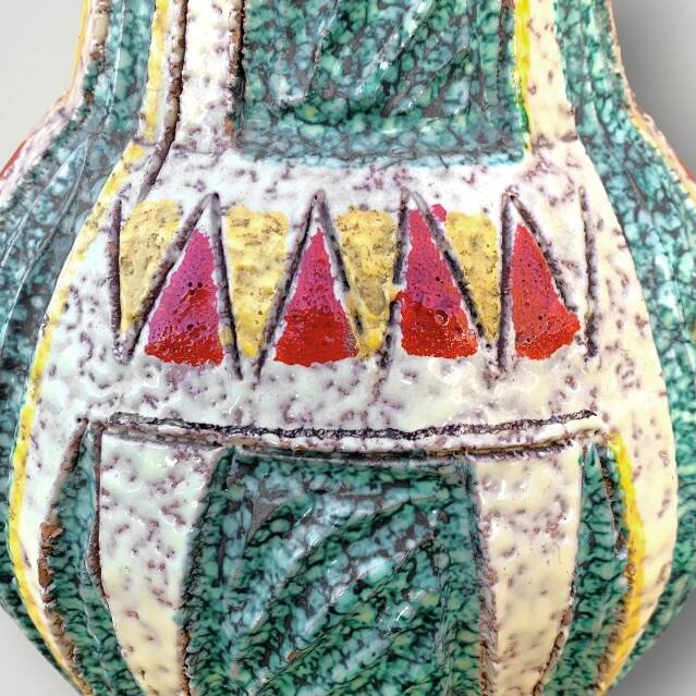 Pichet/vase vintage en céramique émaillée – estampillé Italy 63/69