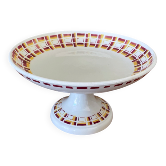 Antique compote dish in Gien earthenware.