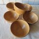 Set of 6 Hand Thrown Stoneware Bowls – Vintage 1970s – Rustic Minimalism