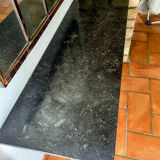 Empire style console table in wood and marble