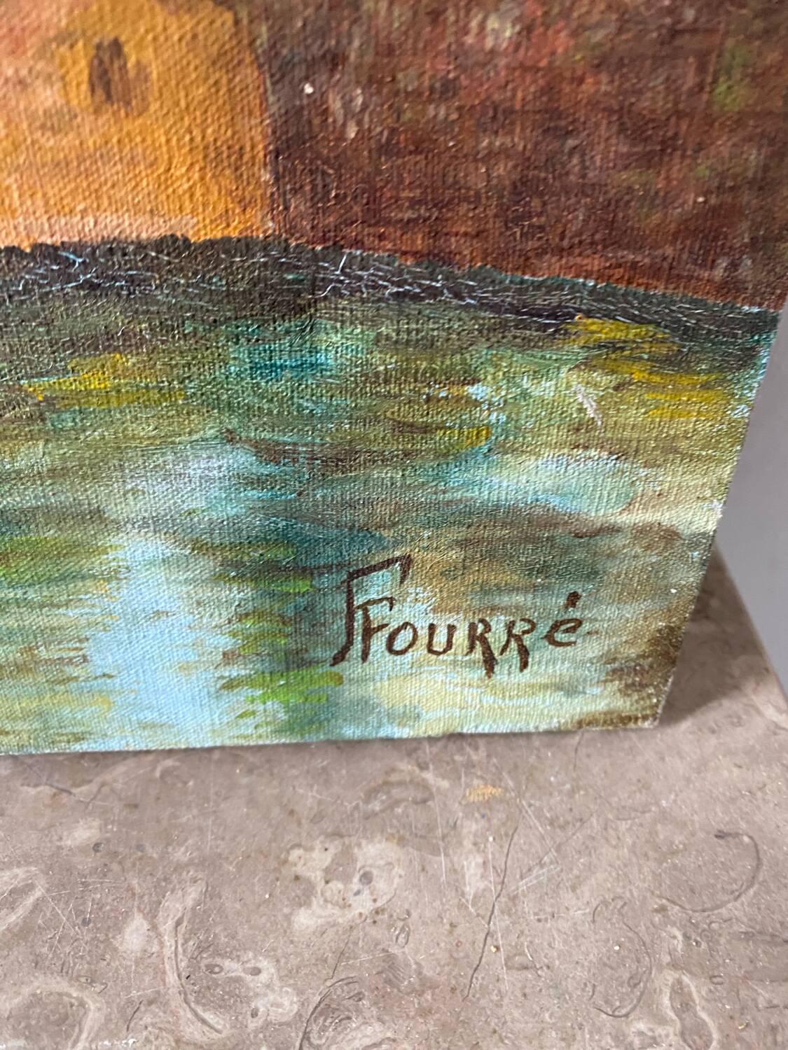 Naive landscape sign of the 20th century