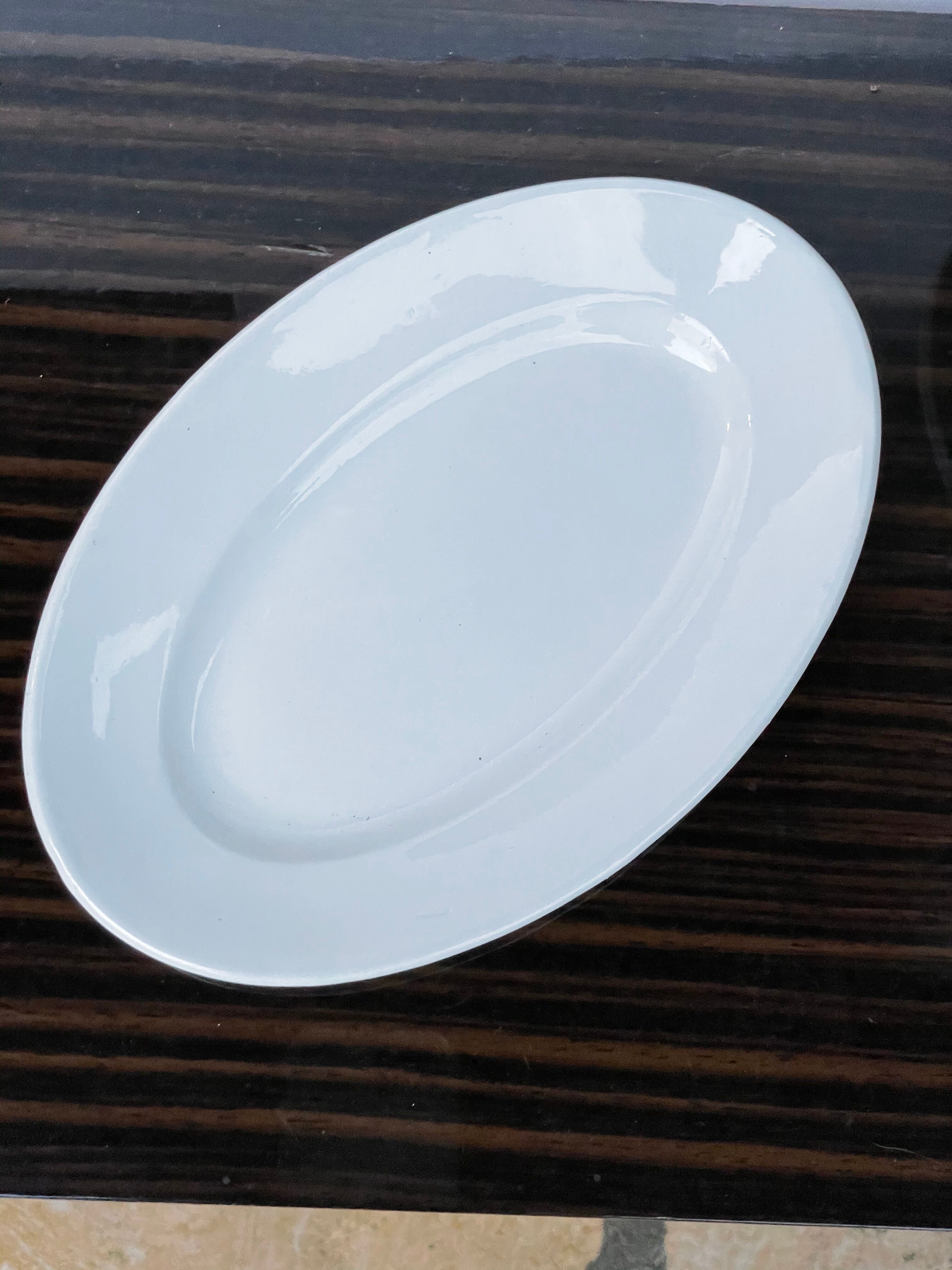 6 white dessert plates sarreguemines diguoin