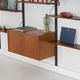 Modular shelving in teak veneer, Denmark, 1970s