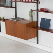 Modular shelving in teak veneer, Denmark, 1970s
