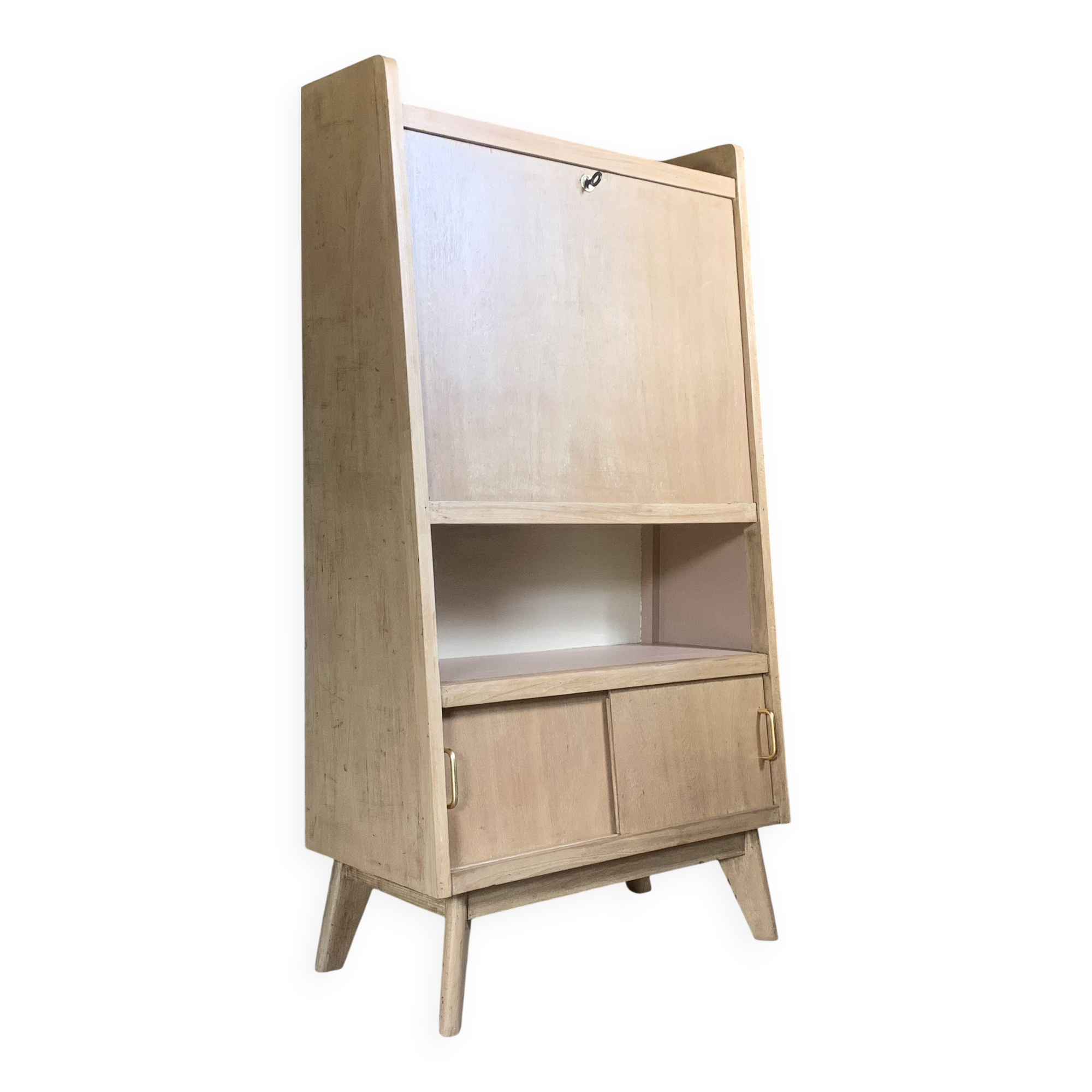 Vintage pyramidal bookcase secretary desk