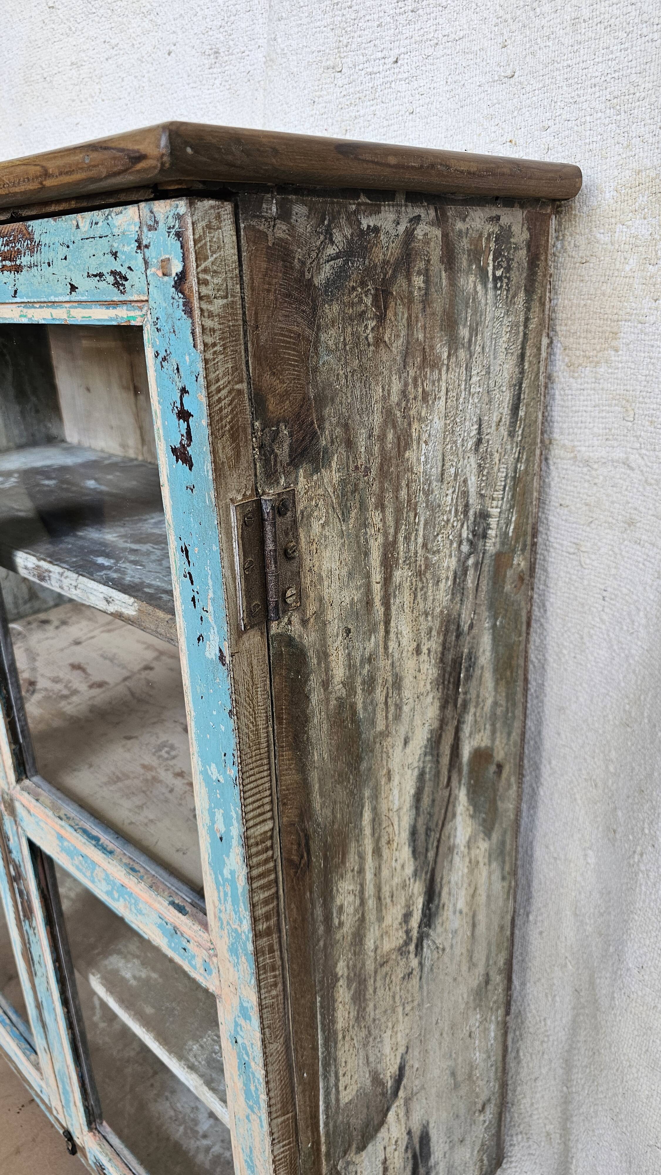 Old Burmese teak display case