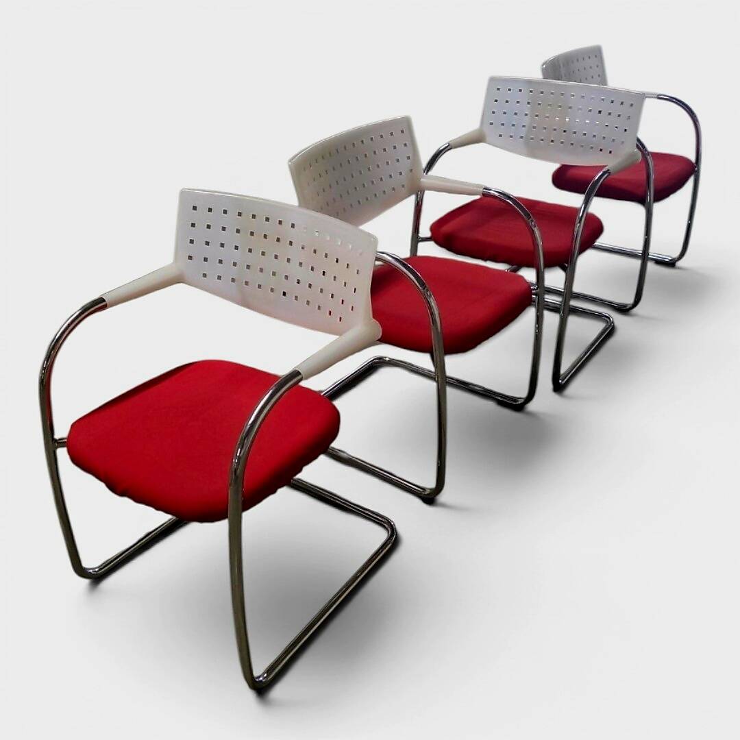 Set of 4 Vitra Visavis Chairs – Design by Antonio Citterio