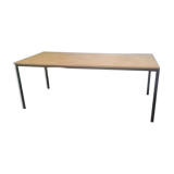 Industrial wood and metal farm table