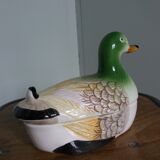 duck box empty-pocket ceramic slurry signed JH