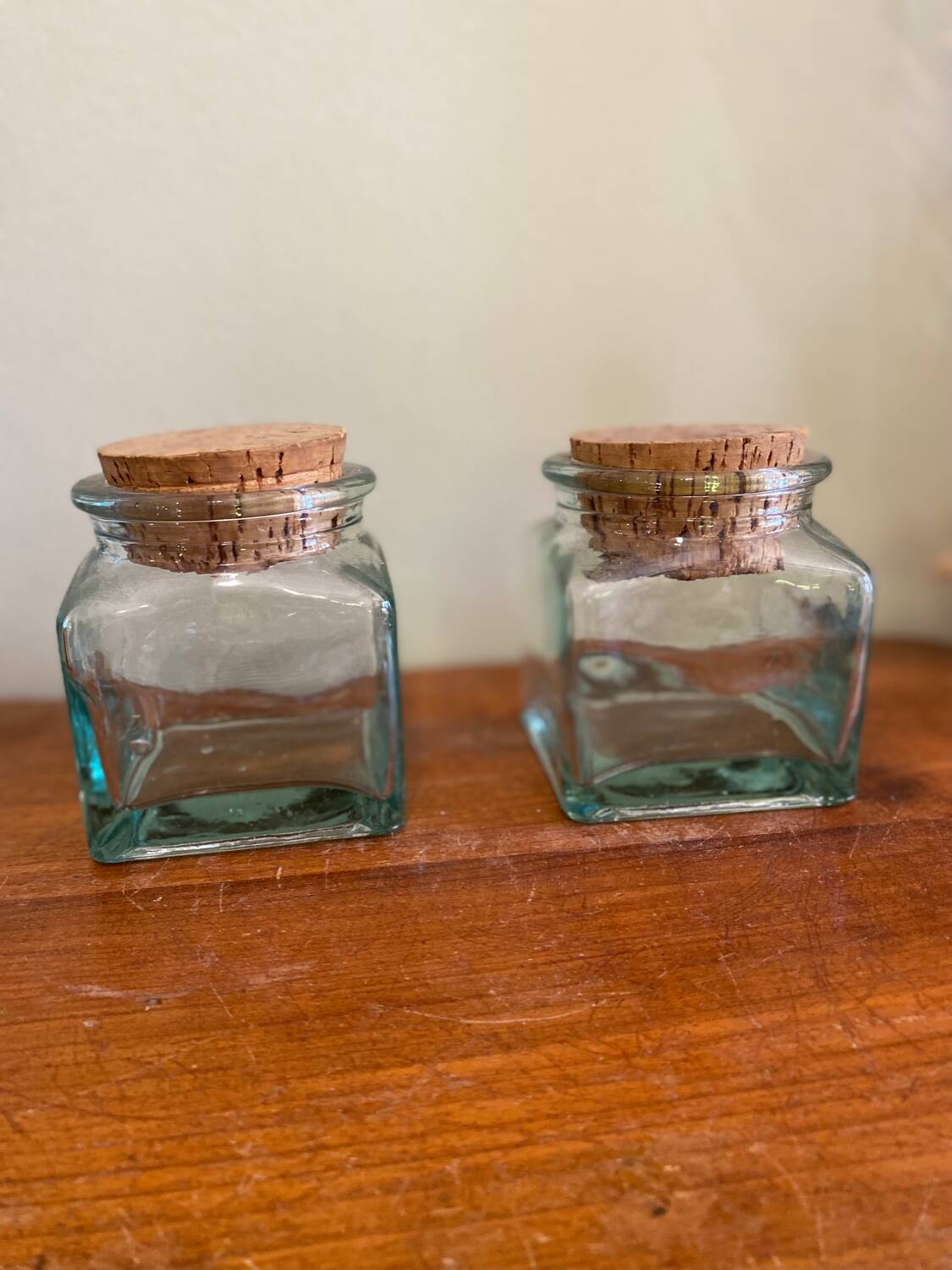 2 glass jars
