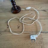 Modernist turned wooden lamp