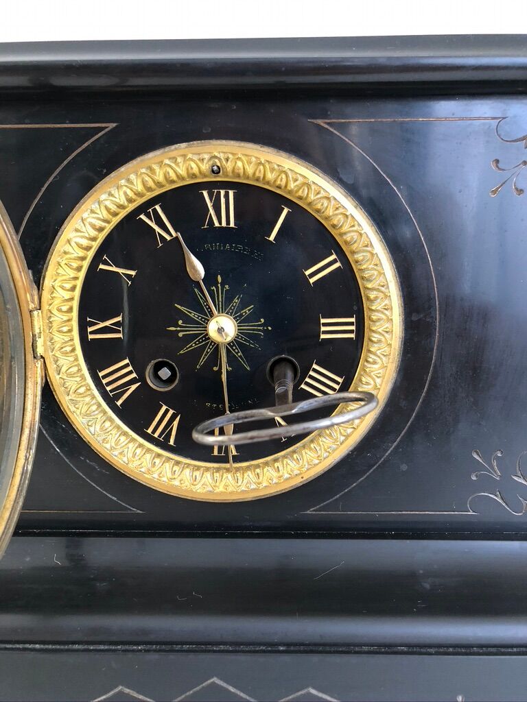 Black marble fireplace pendulum