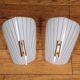 Pair of modernist painted glass wall lights
