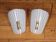 Pair of modernist painted glass wall lights