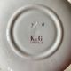 Set of 5 Lunéville “K and G” cups and saucers