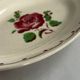 Oval Ravier Badonviller in vintage earthenware, vintage pink red dish.