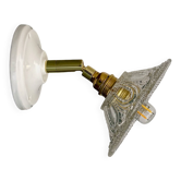 Vintage glass cut lampshade - tableware collection