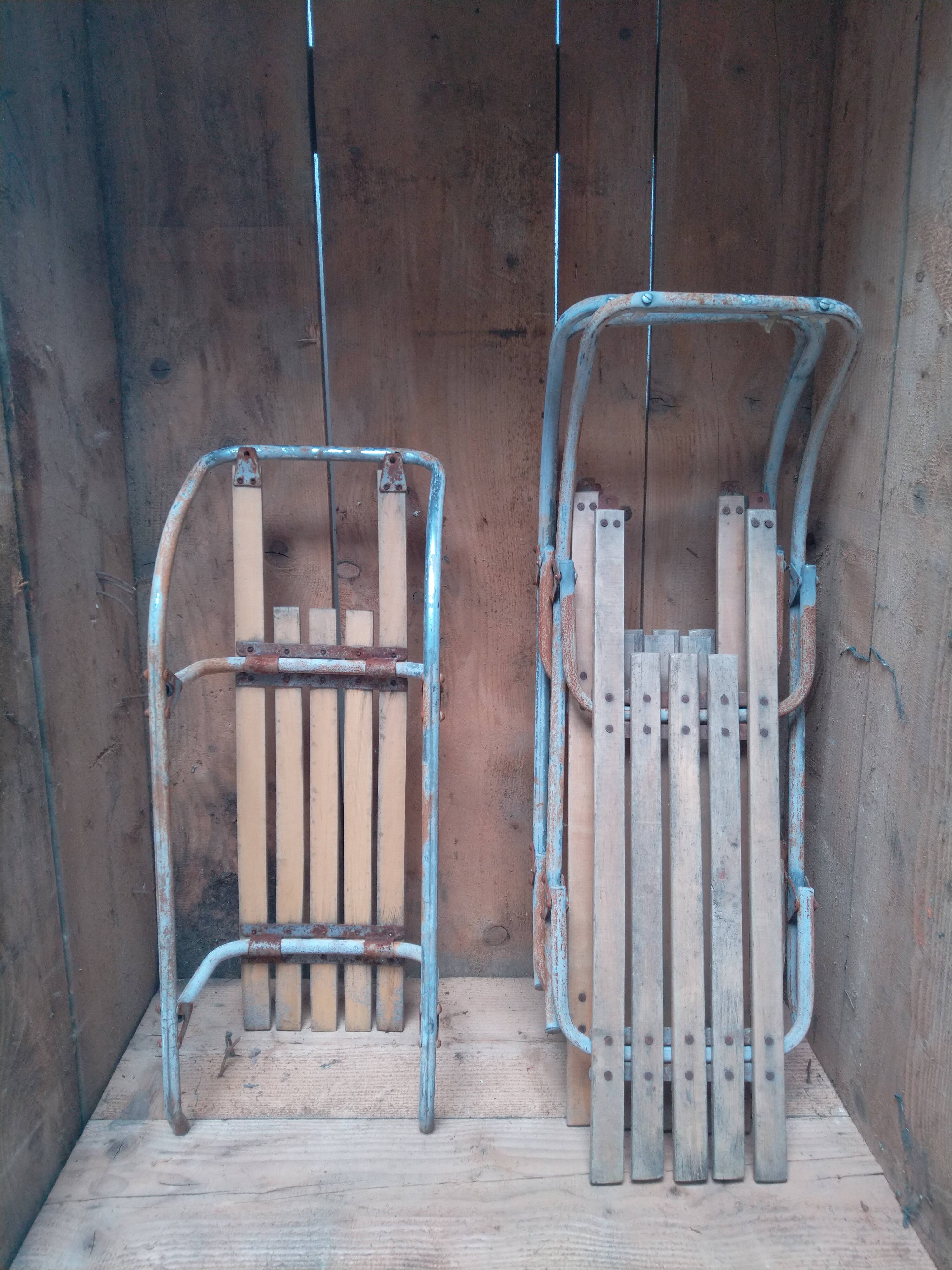 Traîneau pliable vintage - 4 disponibles