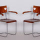 Set of Two Restored Bauhaus Armchairs, Mart Stam, Beech Plywood, Germany, 1930s