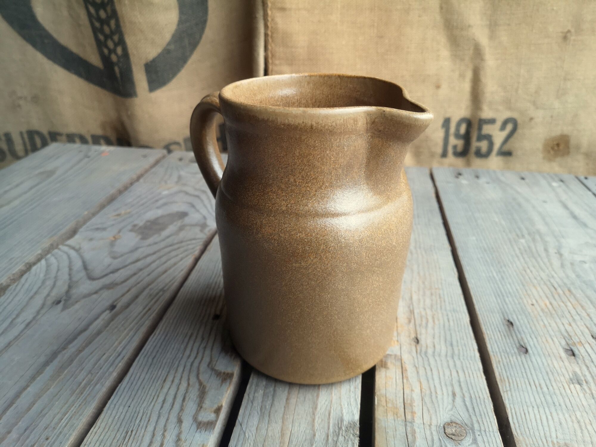 Brown Grepots Digoin sandstone pitcher