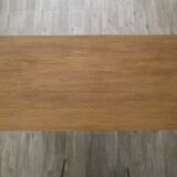 Vintage chest of drawers in wood and rattan 1950