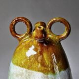 Handcrafted enamelled terracotta water jar signed