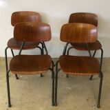 Lot de 4 chaises par Kho Liang Le