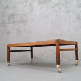 Swedish rosewood and pebbles coffee table in the style of Ib Kofod-Larsen , 1960s