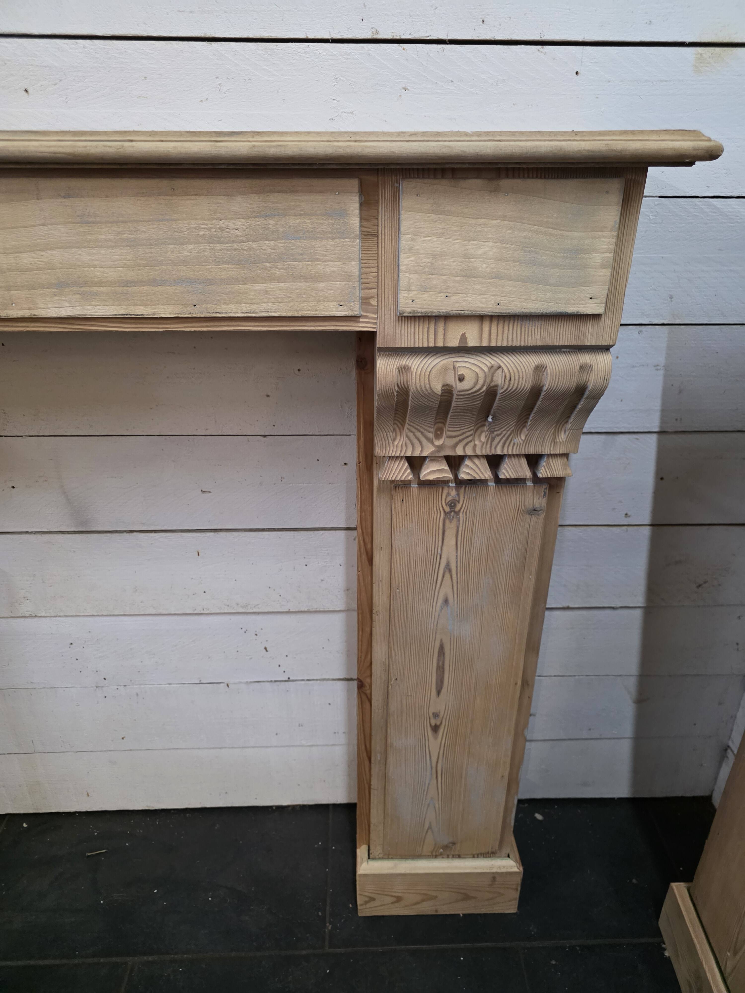 Wooden fireplace