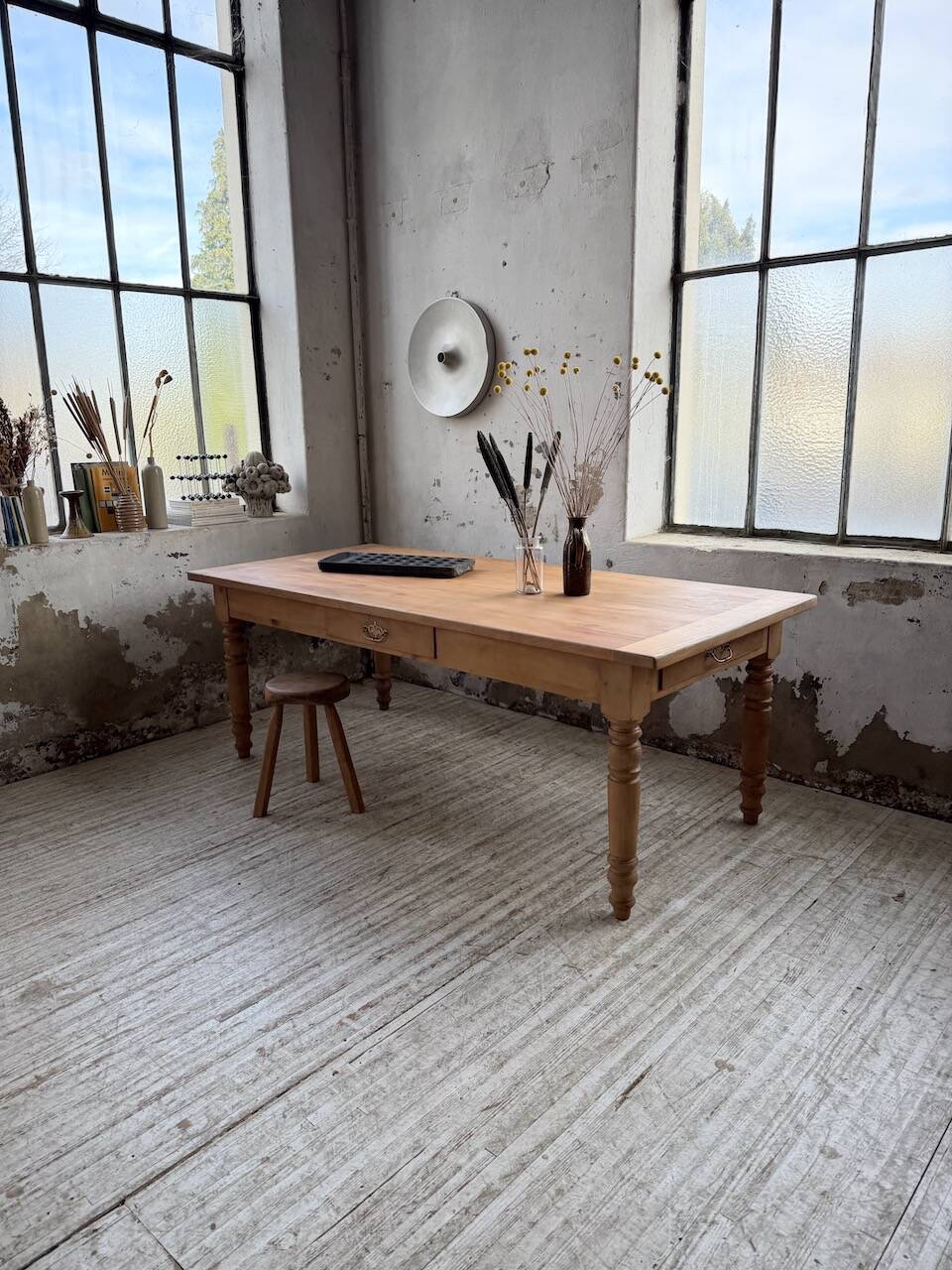 Table de ferme en merisier