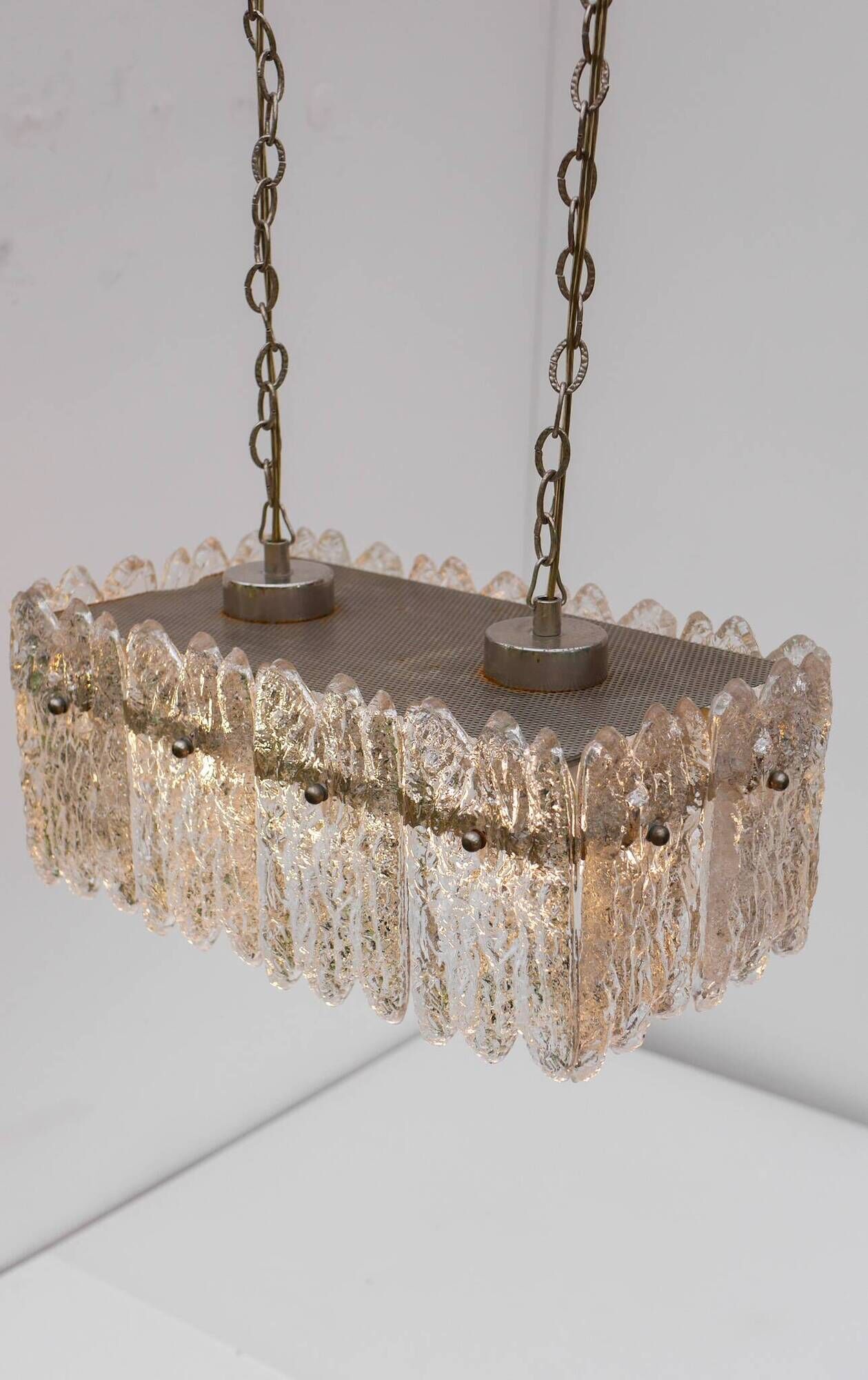 Lustre en cristal "Carl Fagerlund" d'Orrefors, Suède