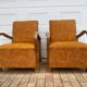 Set of Art Deco Italian chairs in walnut, 1920s