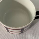 Pair of porcelain cups and cups Béarn HBCM Montereau