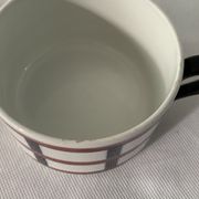 Pair of porcelain cups and cups Béarn HBCM Montereau