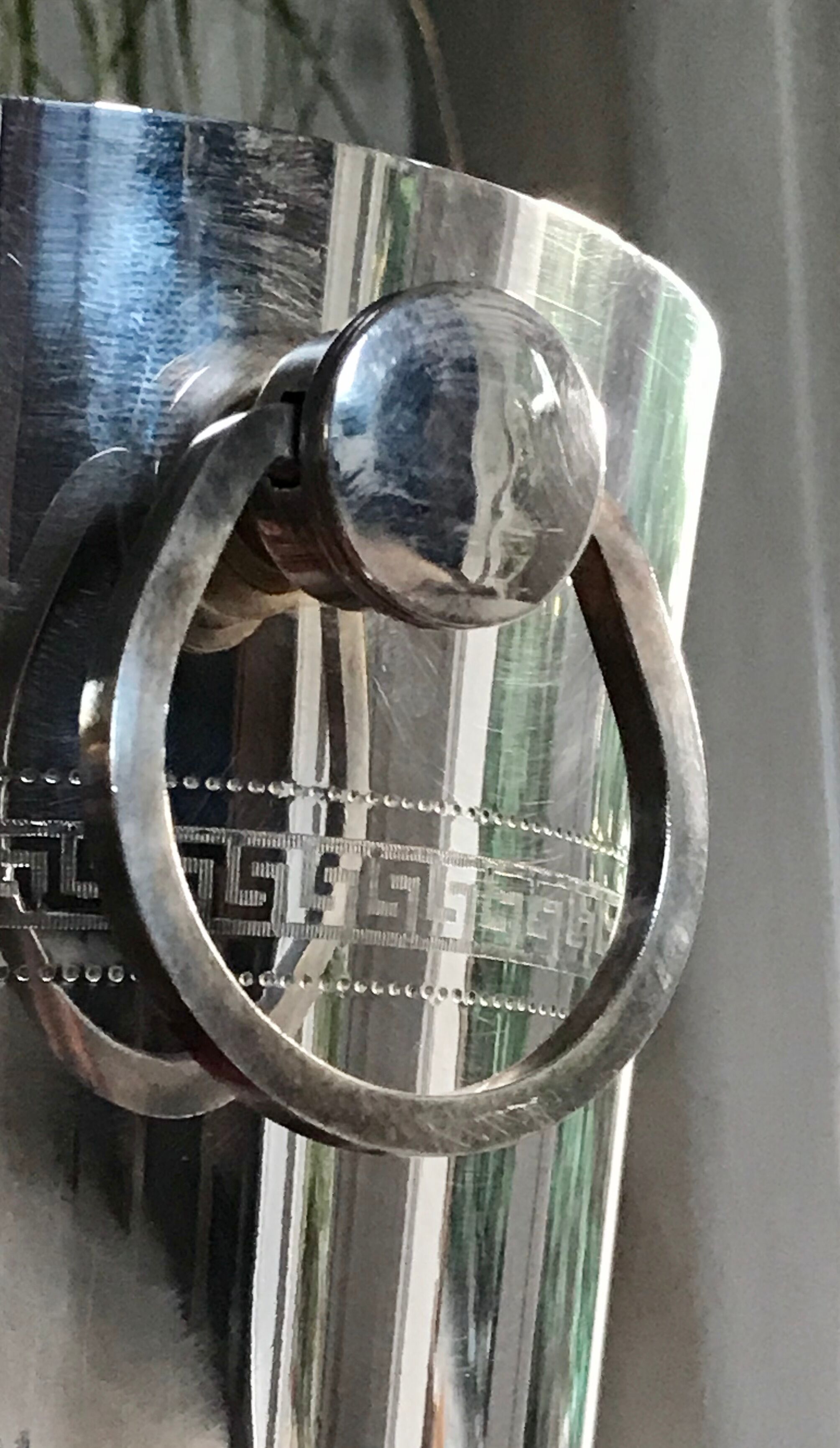 Silver metal champagne bucket