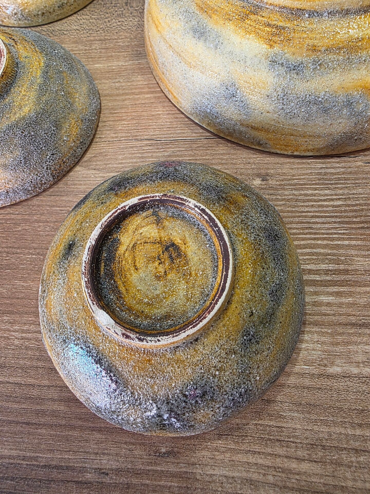 Magnificent vintage service in Vallauris fat lava from the 60s-70s, signed.