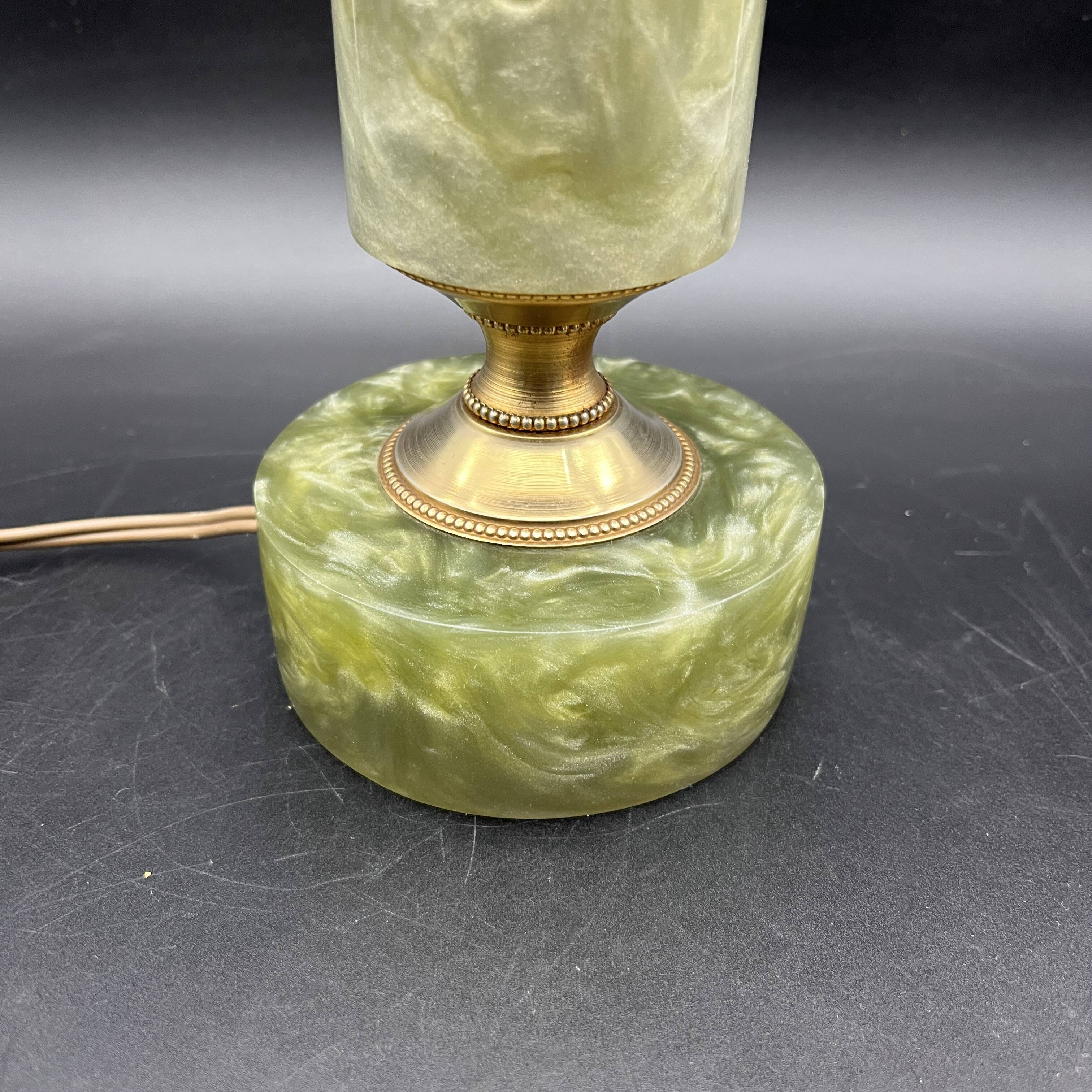 Old vintage pearly plastic lamp base
