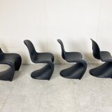 Black Panton dining chairs, set of 4