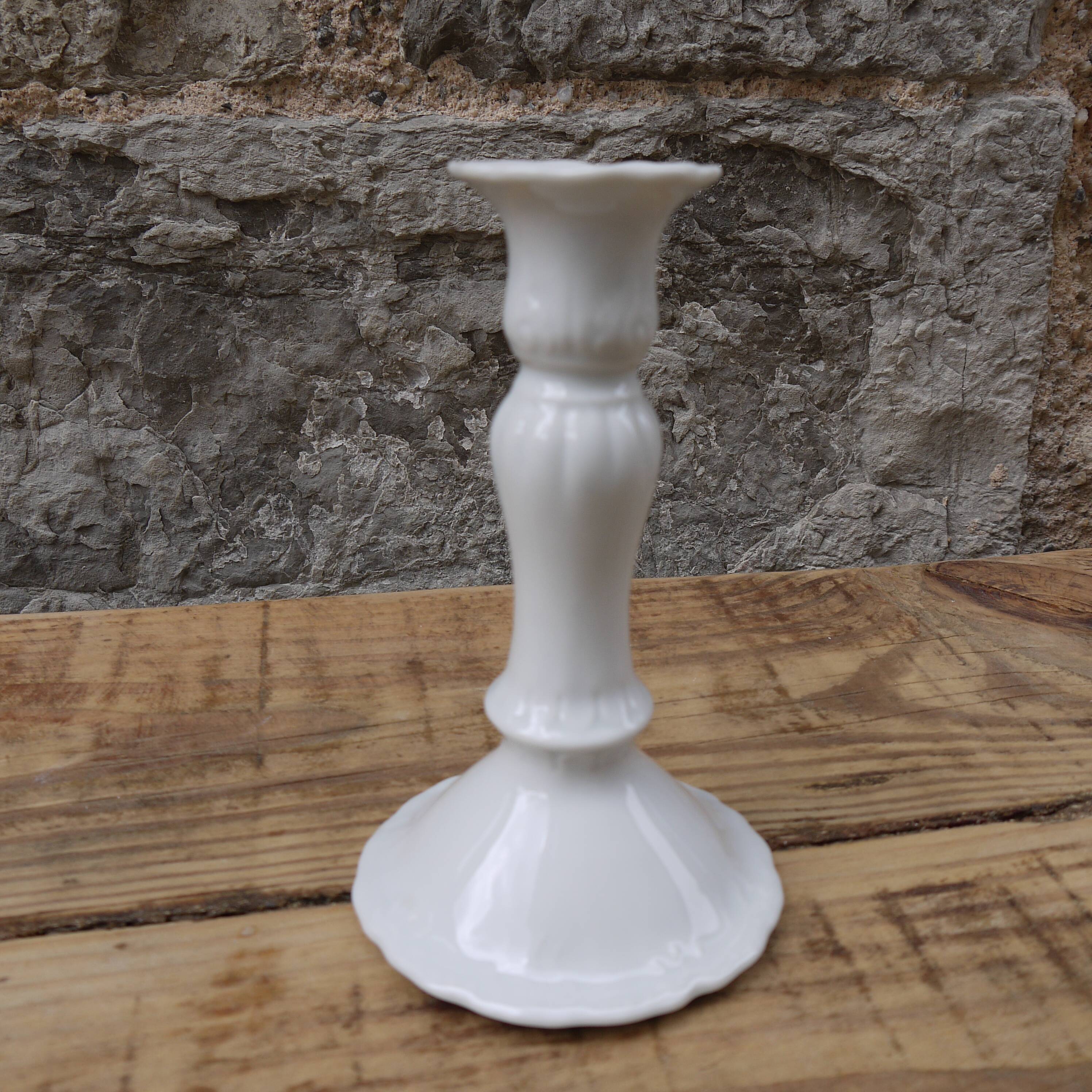 Limoges porcelain candlestick