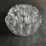 Ancien pique-fleurs en verre moulé 19 trous