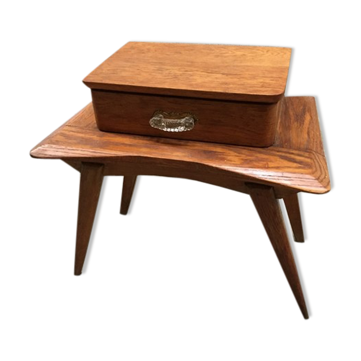 Pretty vintage compass-footbedside table from the 1960s