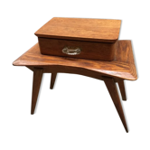 Table de chevet pieds compas vintage des années 1960