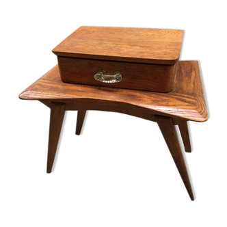 Pretty vintage compass-footbedside table from the 1960s