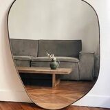 Large organic dune mirror - black