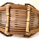 Vintage bamboo rattan wicker basket 1960s country chic
