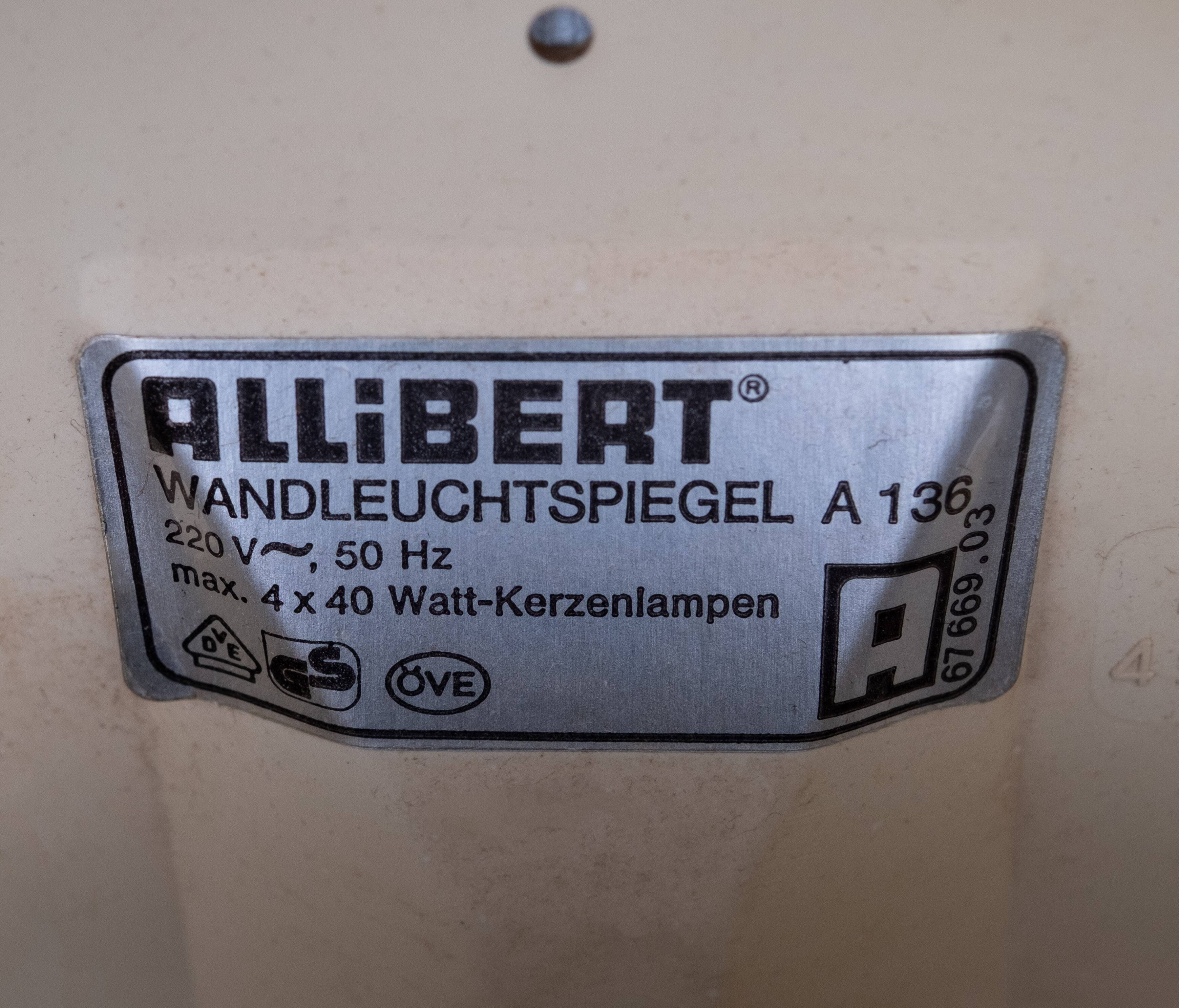 Miroir ovale pivotant Space Ace Allibert, années 1970