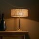 "Faux Bamboo" table lamp in patinated brass from the 1960s.