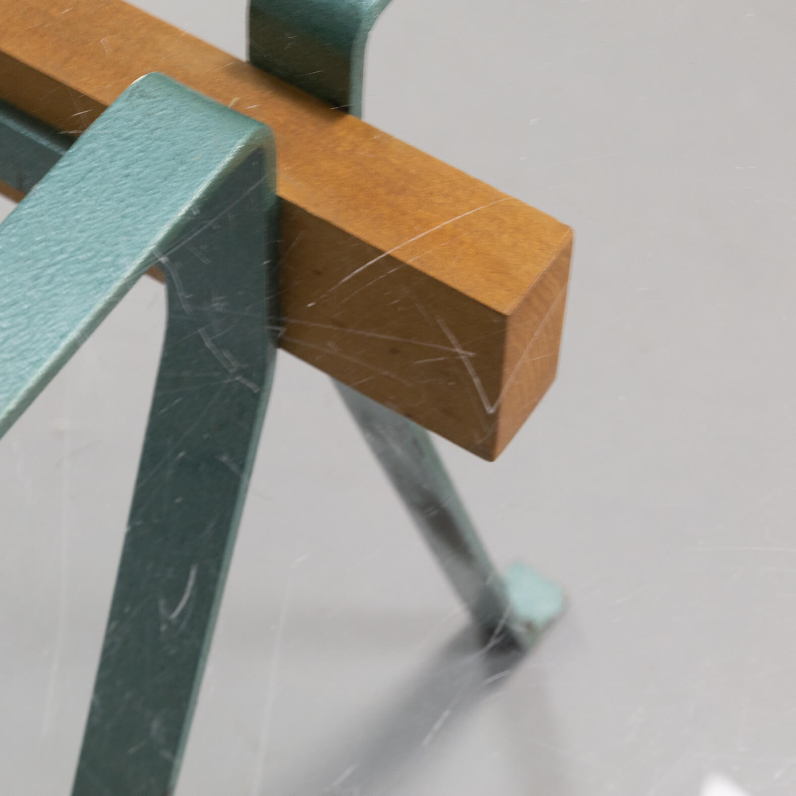 70s metal and glass table desk