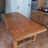 Solid light oak table