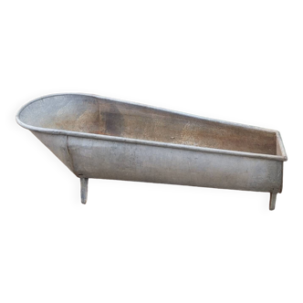 Old zinc bathtub